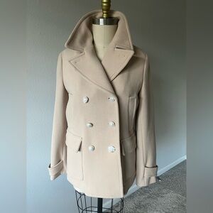 NWOT J. Crew Stadium Cloth Women's Double-Breasted Peacoat.